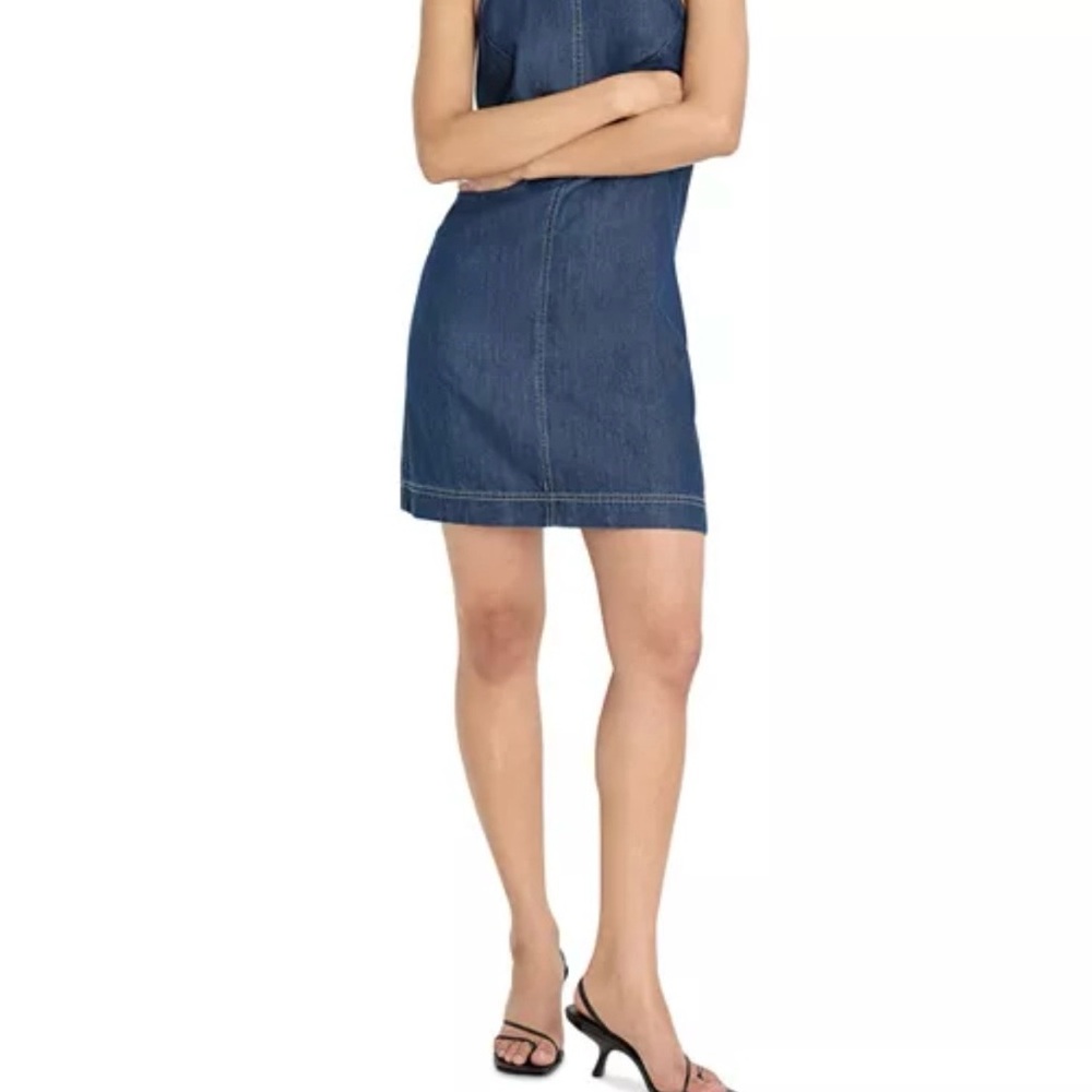 Good American Dark Blue Denim Mini Dress
